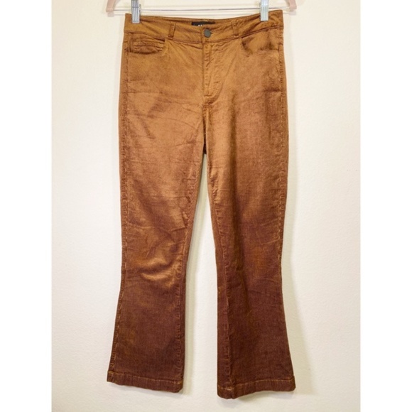 Anthropologie Paige Gold Colette Crop Flare Corduroy Pants - Picture 8 of 8